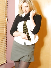 The lovely Alexandra W slipping out of her college uniform..